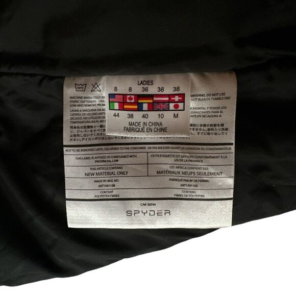 Spyder Winner Athletic Fit Black Insulated Snow Pants Women’s Size 8 - Picture 4 of 8